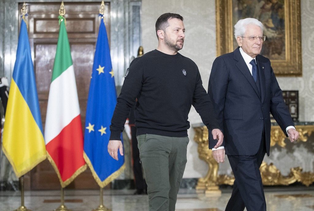 Volodymyr Zelenskyy - Sergio Mattarella meeting in Italy