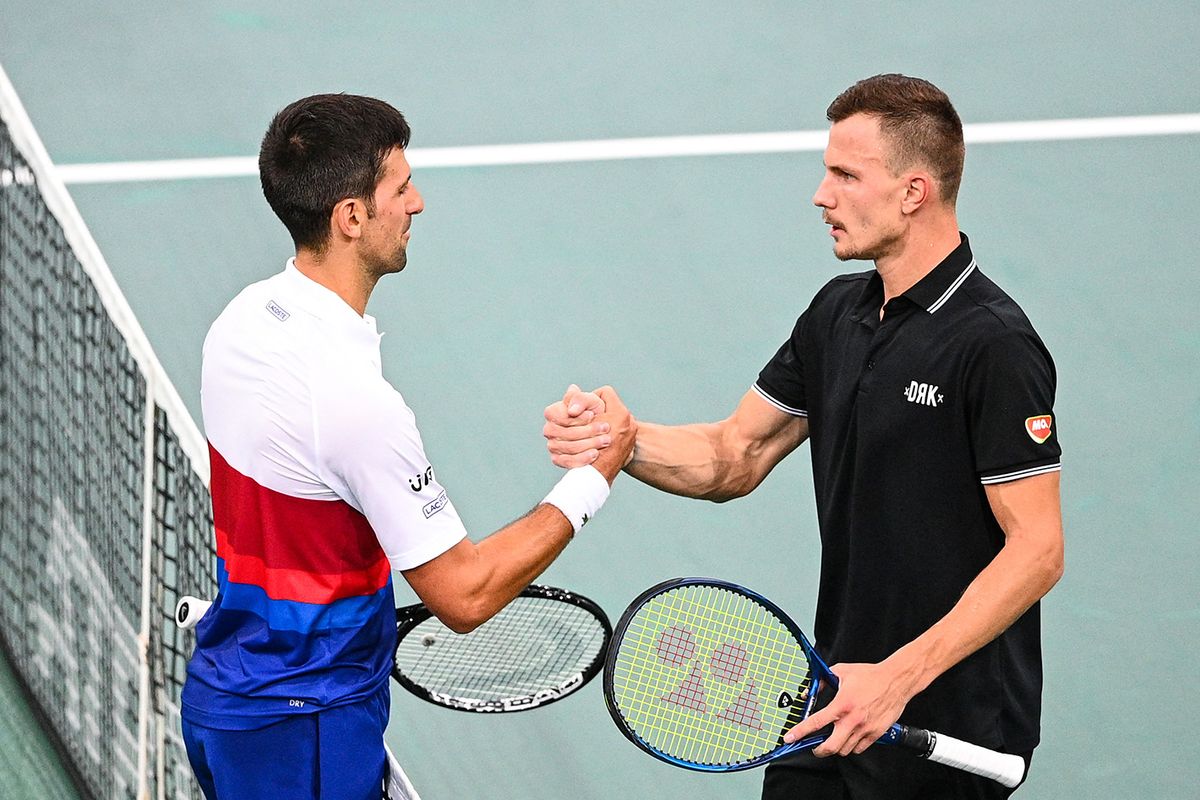 2023 French Open - Day TwoTENNIS-FRENCHOPEN/Novak Djokovic during Roland Garros 2023 in Paris, France on May 29,  2023. (Photo by Foto Olimpik/NurPhoto) (Photo by Foto Olimpik / NurPhoto / NurPhoto via AFP)