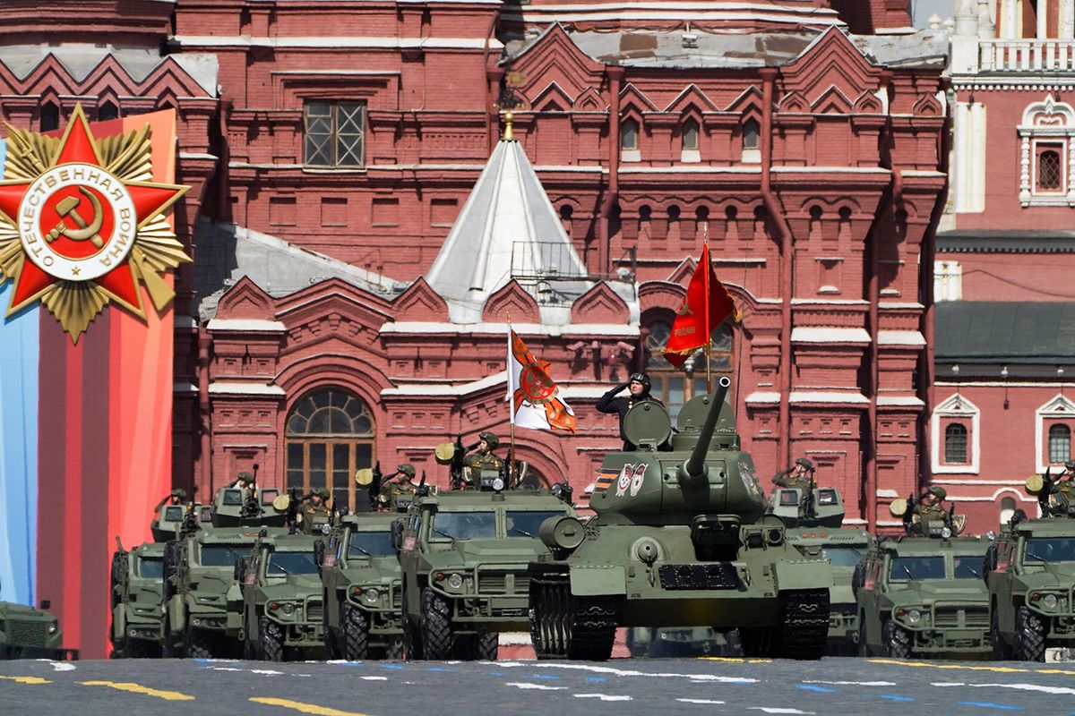 Russian military hardware roll through Red Square during the Victory Day military parade in central Moscow on May 9, 2023. Russia celebrates the 78th anniversary of the victory over Nazi Germany during World War II. (Photo by Pelagia Tikhonova / Moskva News Agency / AFP) / - Russia OUT / RESTRICTED TO EDITORIAL USE - MANDATORY CREDIT "AFP PHOTO / Moskva News Agency / handout " - NO MARKETING NO ADVERTISING CAMPAIGNS - DISTRIBUTED AS A SERVICE TO CLIENTS