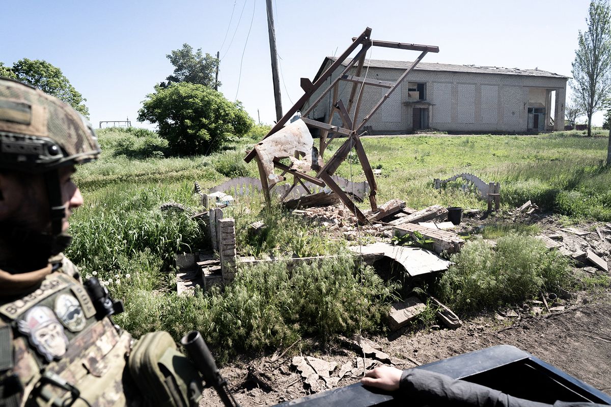 Ukrainian soldiers on the Bakhmut frontline in Donetsk
Ukrainian soldiers on the Bakhmut frontline in Donetsk
DYLIIVKA, DONETSK OBLAST, UKRAINE - MAY 17: A soldier of the 28th Brigade's Aerial Reconnaissance Regiment preparing equipment on a mission to the front south of Bakhmut, Donetsk Oblast, Ukraine on May 17, 2023. Vincenzo Circosta / Anadolu Agency (Photo by Vincenzo Circosta / ANADOLU AGENCY / Anadolu Agency via AFP)