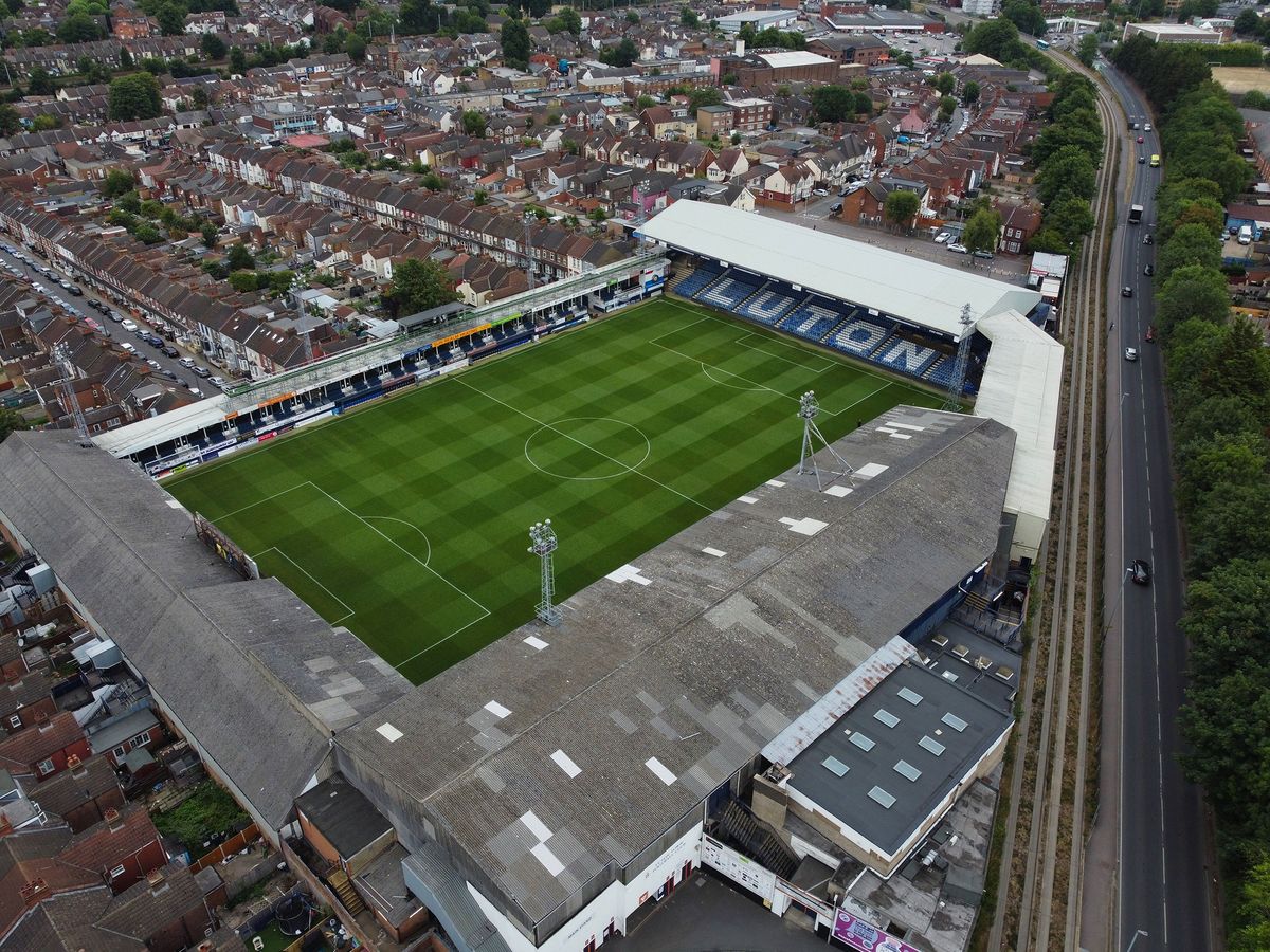 Editorial,Unreleased,Aerial,Footage,Of,Luton,Football,Stadium,Which,Is
