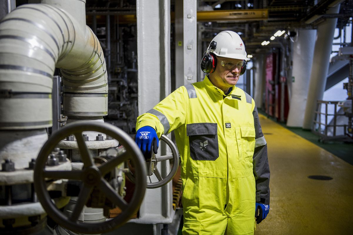 Arne Sigve Nylund, executive vice president for development and production in Norway at Equinor ASA, aboard one of the four connected platforms on Johan Sverdrup oil field off the coast of Norway in the North Sea, on Tuesday, Dec. 3, 2019. Sverdrup's earlier-than-expected start in October broke a long trend of underperformance for Norway's overall oil production. 