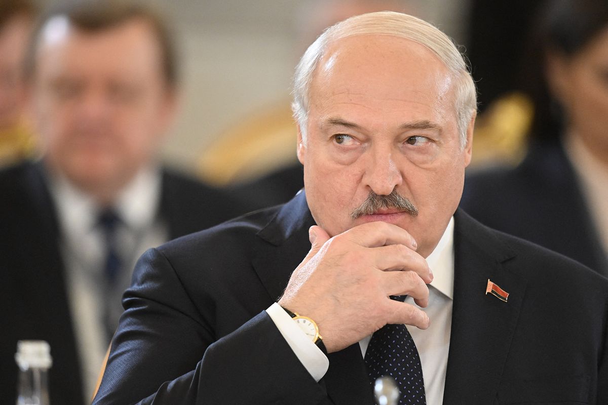 Belarus' President Alexander Lukashenko attends a meeting of the Supreme Eurasian Economic Council at the Kremlin in Moscow on May 25, 2023. (Photo by Ilya PITALEV / SPUTNIK / AFP)