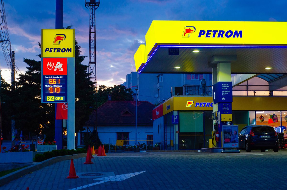 Bucharest,,Romania,-,June,22,,2022:,A,Petrom,Gas,Station
Bucharest, Romania - June 22, 2022: A Petrom gas station is seen at night in Bucharest Editorial stock photo - stock image