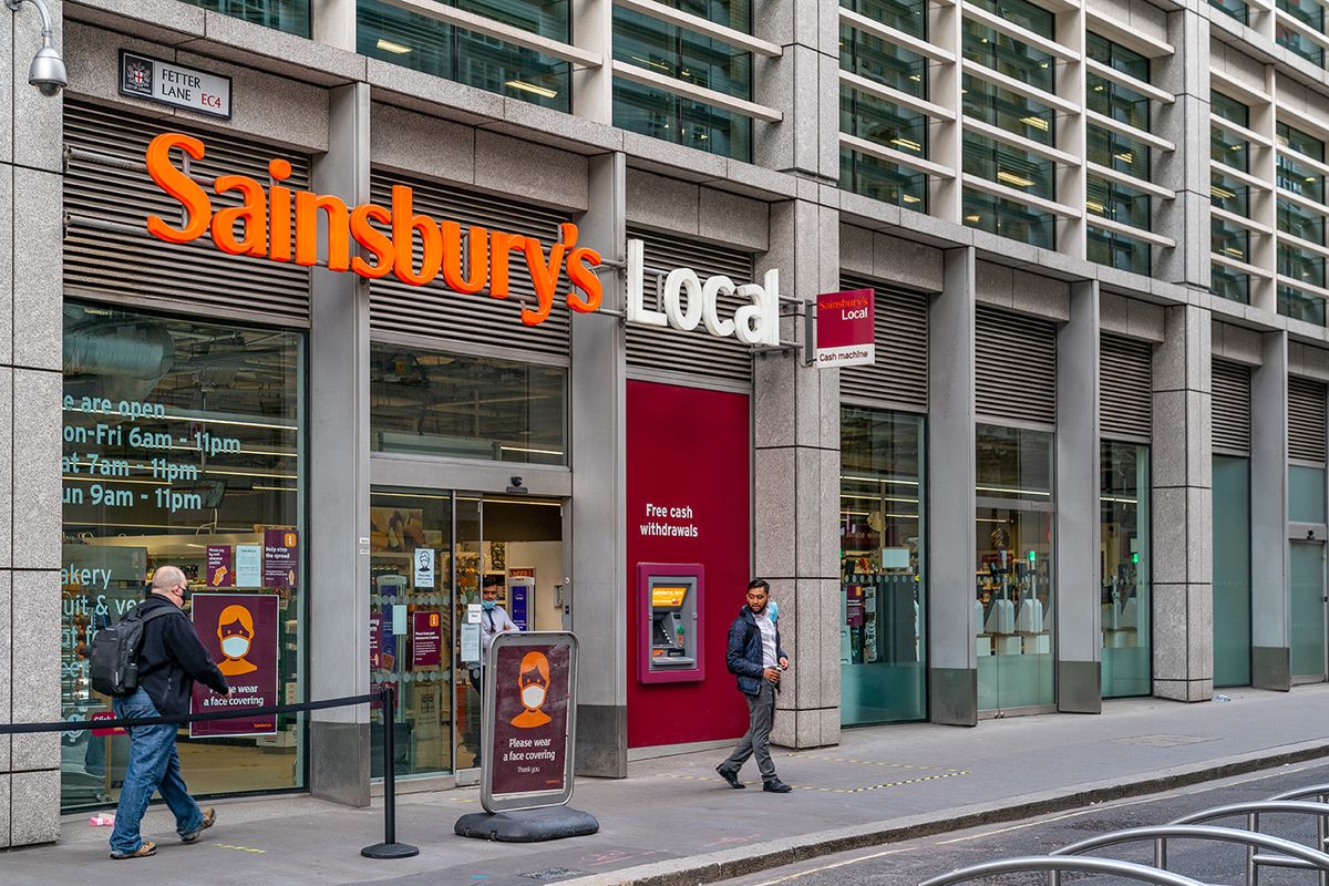 London,,England,-,July,24,,2020:,Sainsbury's,Supermarket,Local,Store