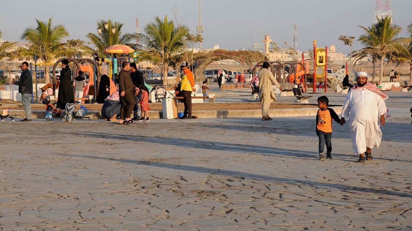 Duba,,Saudi,Arabia,-,February,2023.,Corniche,Just,Before,Sunset.
DUBA, SAUDI ARABIA - February 2023. Corniche just before sunset. People and nature almost in the heart of Duba. A city associated with the Saudi NEOM 2030 project.