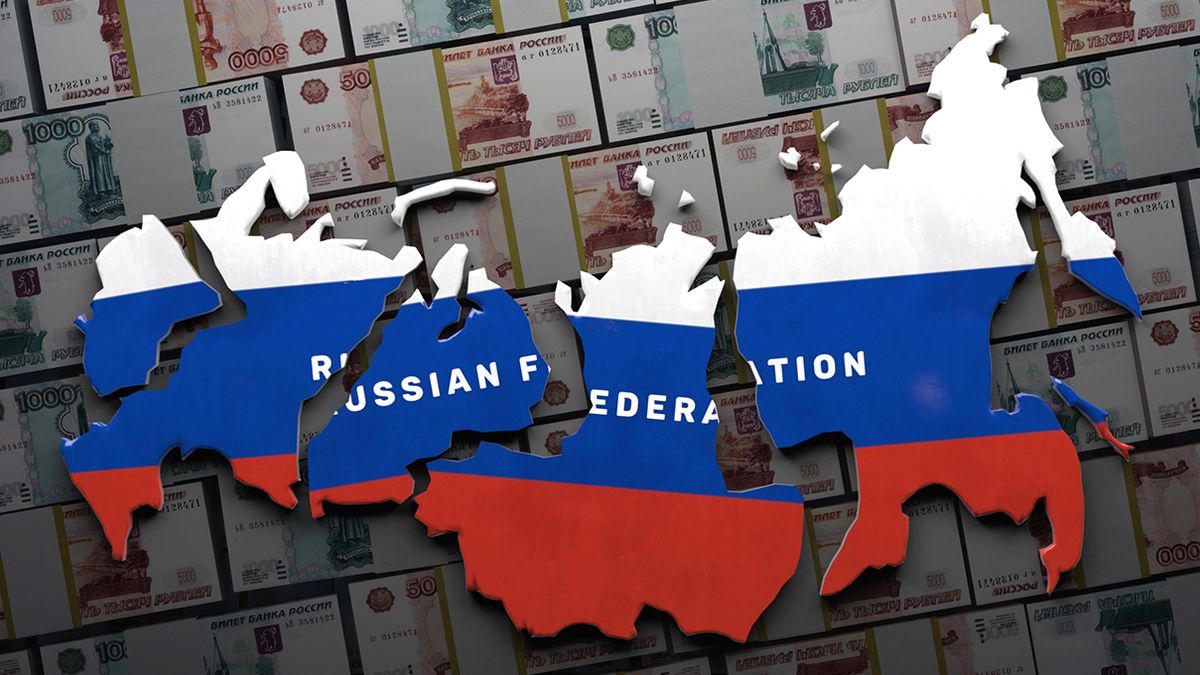3d,Render,Of,Map,Of,Collapsed,Russian,Federation,Into,Different
3D render of map of collapsed Russian Federation into different parts. 3D render concept of the collapse of Russia, financial crisis and oligarchy. Money on background. Stop war. Stop. 3D Illustration