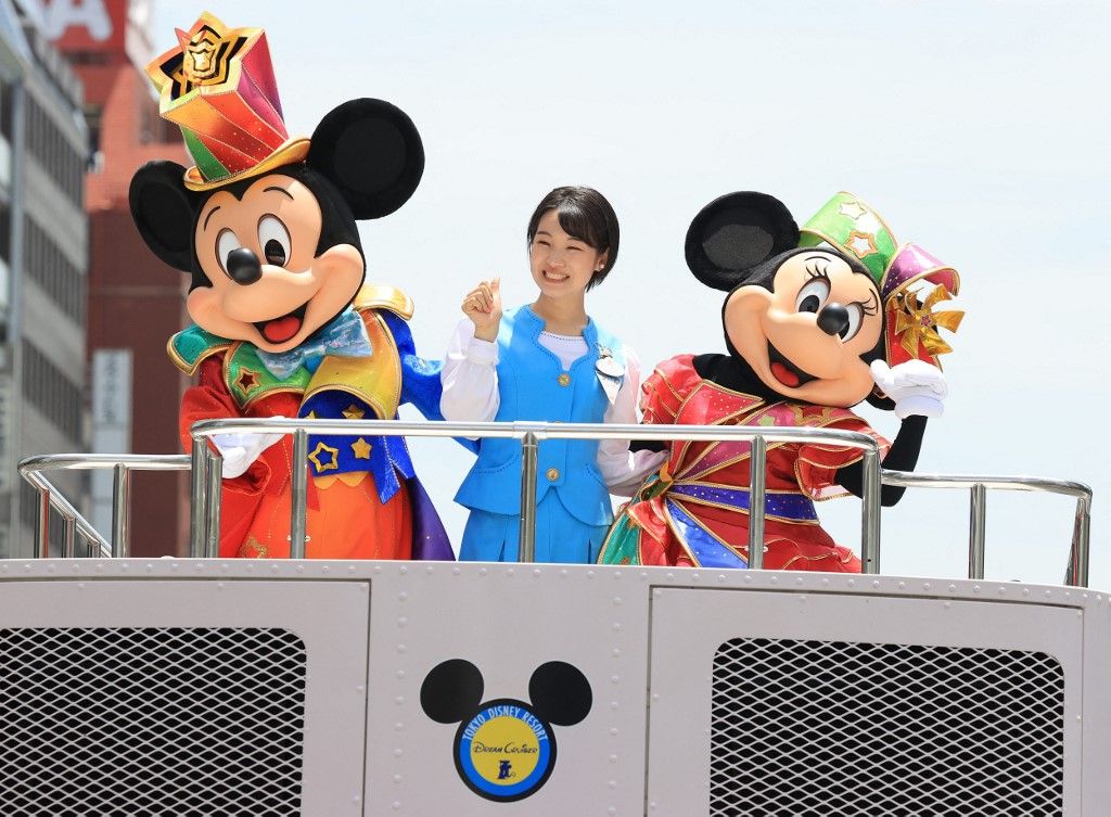 Disney parade during Kobe Festival in Japan