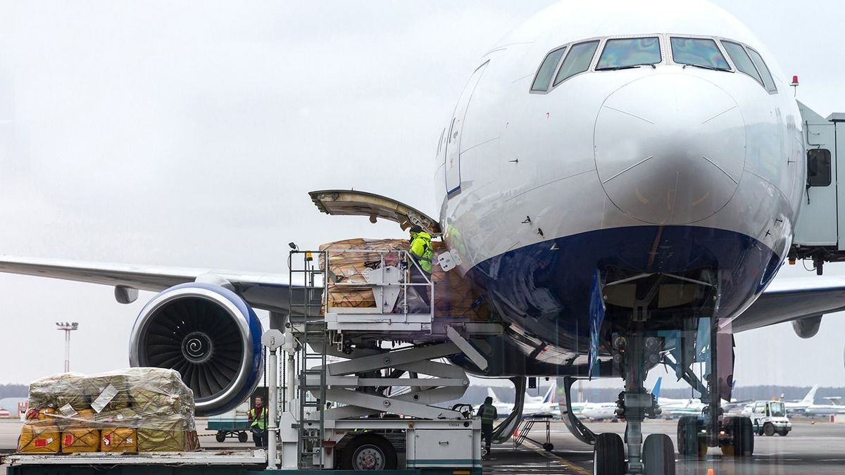 Loading,Cargo,Into,The,Aircraft,Before,Departure