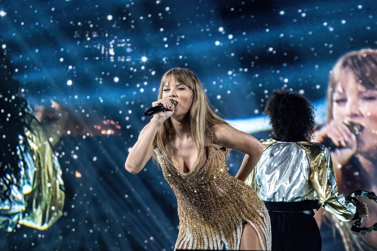 Taylor Swift Performs in Arlington, TXMarch 31, 2023, Arlington, Texas, USA: TAYLOR SWIFT performs during the Arlington, Texas stop of her Eras Tour. (Credit Image: © Amy McKeon/ZUMA Press Wire) 