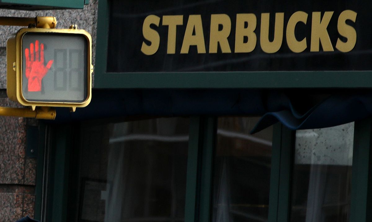 Starbucks to close over 8000 stores for Bias TrainingNEW YORK, USA - MAY 29: Starbucks signboard is seen on the store in New York, United States on May 29, 2018. American coffeehouse chain Starbucks will close more than 8,000 of its stores in the U.S. on May 29 afternoon to conduct racial-bias education for its employees. Atilgan Ozdil / Anadolu Agency May , 2018 