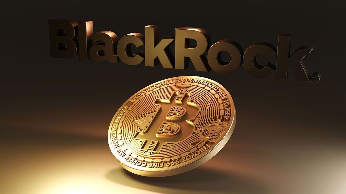 Blackrock,And,Bitcoin,Logo,On,Dark,Background,With,Shiny,Details.