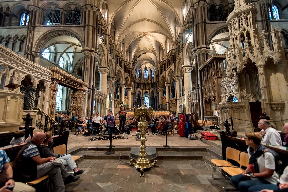 Daily Life in Canterbury, Kent
View of the 12-century choir  of the Canterbury Cathedral, Canterbury, on July 15, 2017. Canterbury Cathedral in Canterbury, Kent, is one of the oldest and most famous Christian structures in England. It forms part of a World Heritage Site. It is the cathedral of the Archbishop of Canterbury, currently Justin Welby, leader of the Church of England and symbolic leader of the worldwide Anglican Communion. (Photo by Alberto Pezzali/NurPhoto) (Photo by Alberto Pezzali / NurPhoto / NurPhoto via AFP)