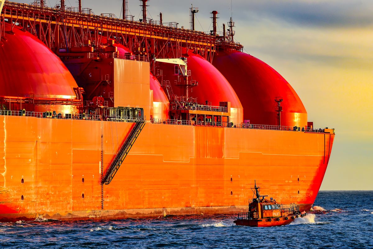 Klaipeda,lithuania-june,06,2018:,Lng,Tanker,Arctic,Princess,In,Port.