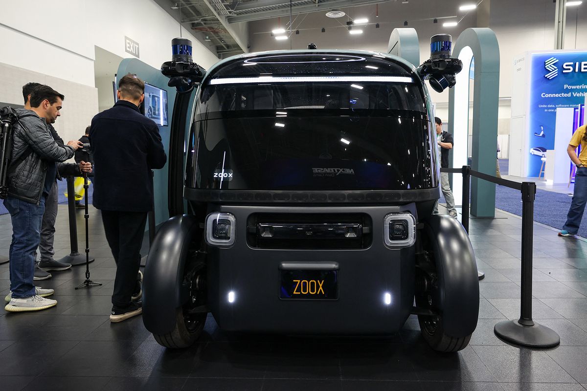 CES 2023 in Las Vegas
LAS VEGAS, NEVADA - JANUARY 5: Zoox's autonomous electric vehicle is displayed at CES, the world's largest annual consumer technology trade show on January 5, 2023 at the Las Vegas Convention Center in Las Vegas, Nevada, United States. Tayfun Coskun / Anadolu Agency (Photo by Tayfun Coskun / ANADOLU AGENCY / Anadolu Agency via AFP)