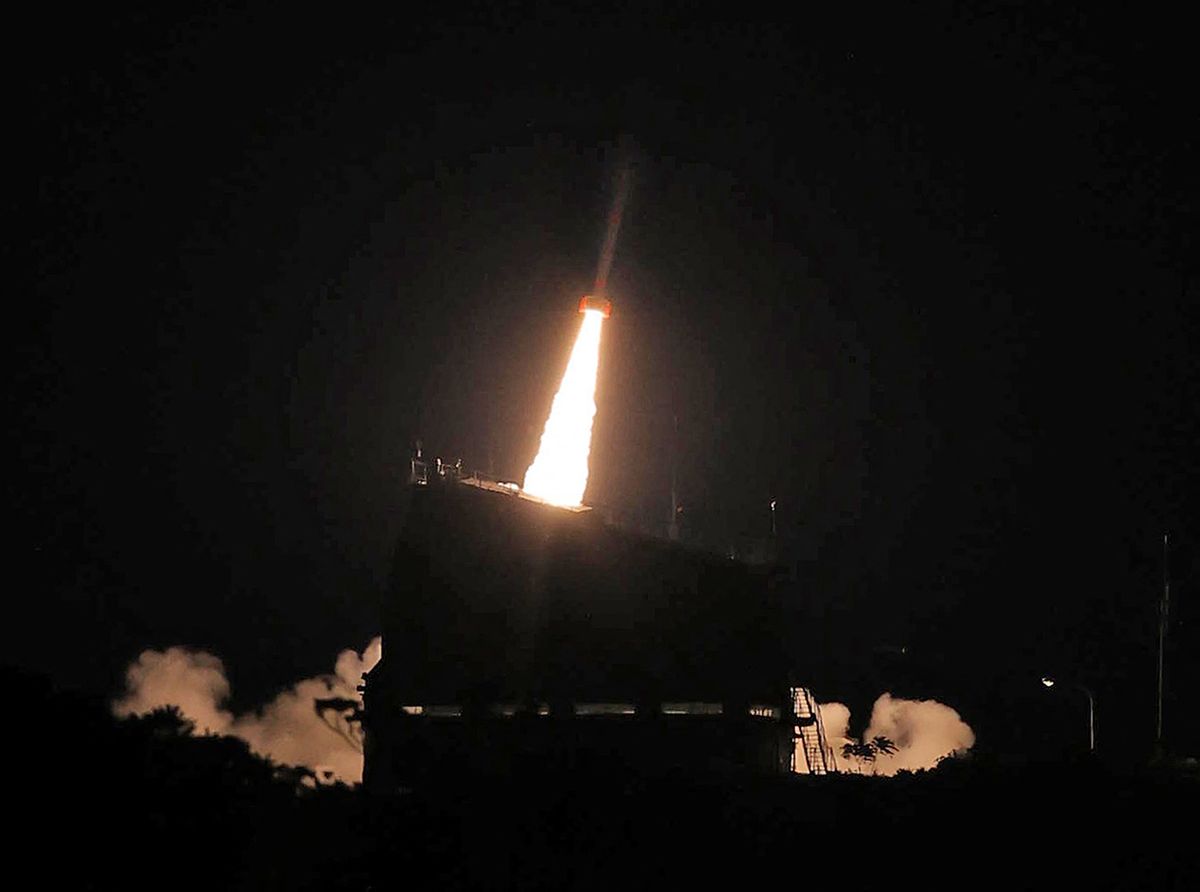 JAXA launches observation rocket "S520" RD No. 1 in JapanAn observation rocket "S520" RD No. 1 is launched by JAXA (Japan Aerospace Exploration Agency) from Uchinoura Space Center in Kimotsuki Town, Kagoshima Prefecture, western Japan and Kyusyu region, on July 24, 2022. "S520" RD No. 1 is 9.15-meter-long and 2.6-ton-weight. The observation rocket will acquire combustion data during hypersonic flight.( The Yomiuri Shimbun ) (Photo by Masaki Akizuki / Yomiuri / The Yomiuri Shimbun via AFP)