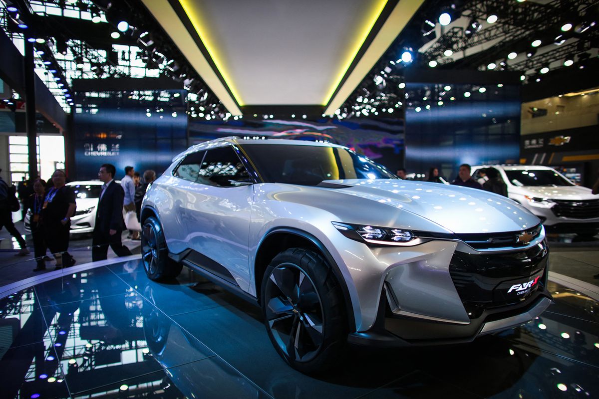 GM reports profit fall but highlights prominent performance in China--FILE--A Chevrolet FNR-X concept car of General Motors (GM) is on display during a preview of the 15th Beijing International Automotive Exhibition, also known as Auto China 2018, in Beijing, China, 25 April 2018.General Motors (GM) on Wednesday (25 July 2018) reported a 2.8 percent fall in its second-quarter profits, largely due to the rising raw material prices. Meanwhile, the leading U.S. auto maker highlighted its "all time high" sales in China in its latest earnings report. GM pegged its second-quarter 2018 profit at 2.4 billion U.S. dollars, or 2.8 percent less than the same period of 2017. (Photo by Liu ziqiang / Imaginechina / Imaginechina via AFP)