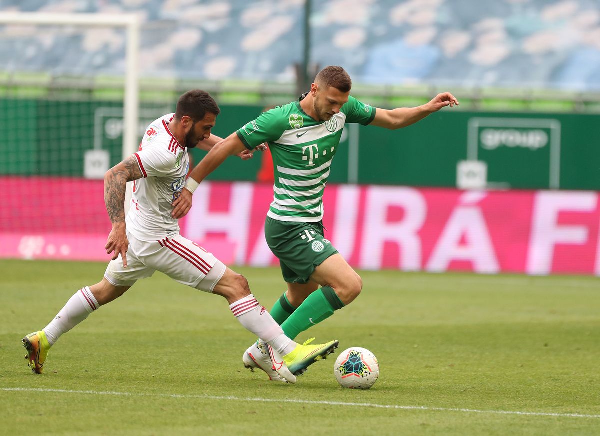 BUDAPEST, HUNGARY - APRIL 2: Balint Vecsei of Ferencvarosi TC