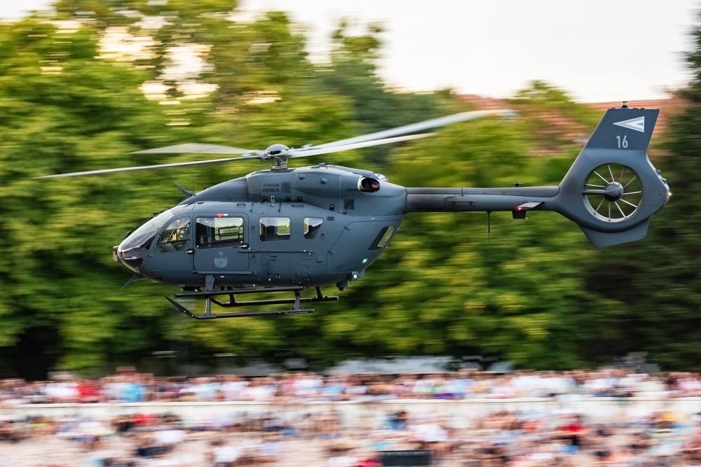 Szolnok,,Hungary,-,August,20,,2021:,Hungarian,Airbus,Helicopters,H145m