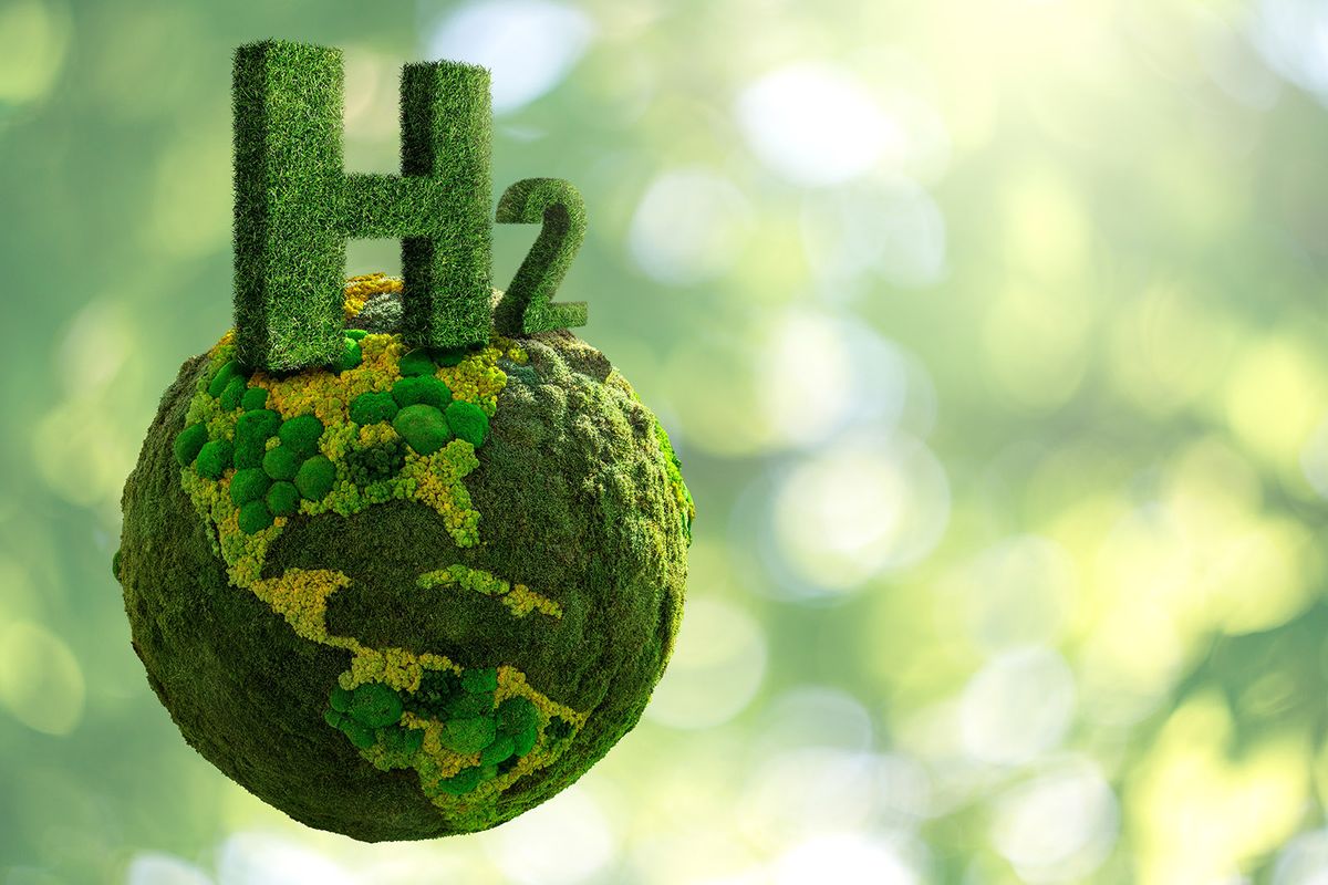 Symbol,Of,Hydrogen,H2,From,Grass,And,Green,Planet,Earth
Symbol of Hydrogen H2 from grass and green planet Earth from moss