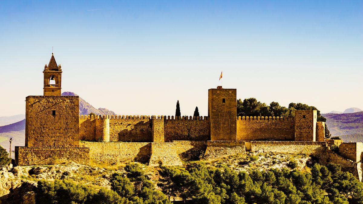 The,Alcazaba,Fortress,In,Antequera,,Province,Of,Malaga,,Andalucia,Spain.