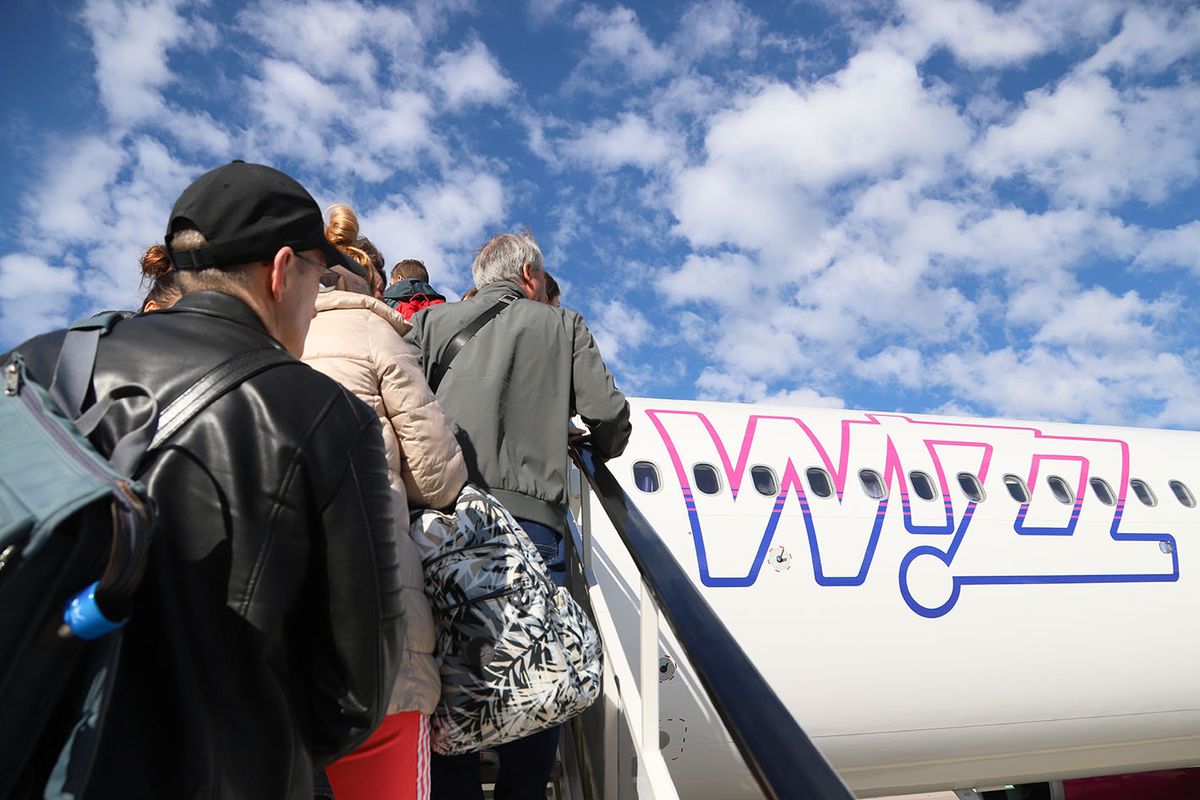 Nykoping,,Sweden,-,May,15,,2022:,Passengers,Boarding,Wizz,Air