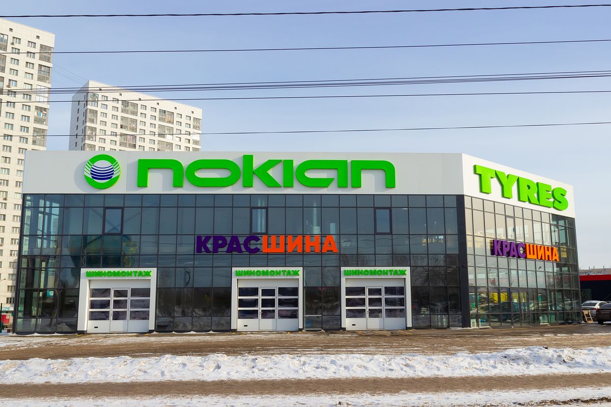 Krasnoyarsk,,Russia,-,February,27,,2022:,Nokian,Tyres,And,Krasshina