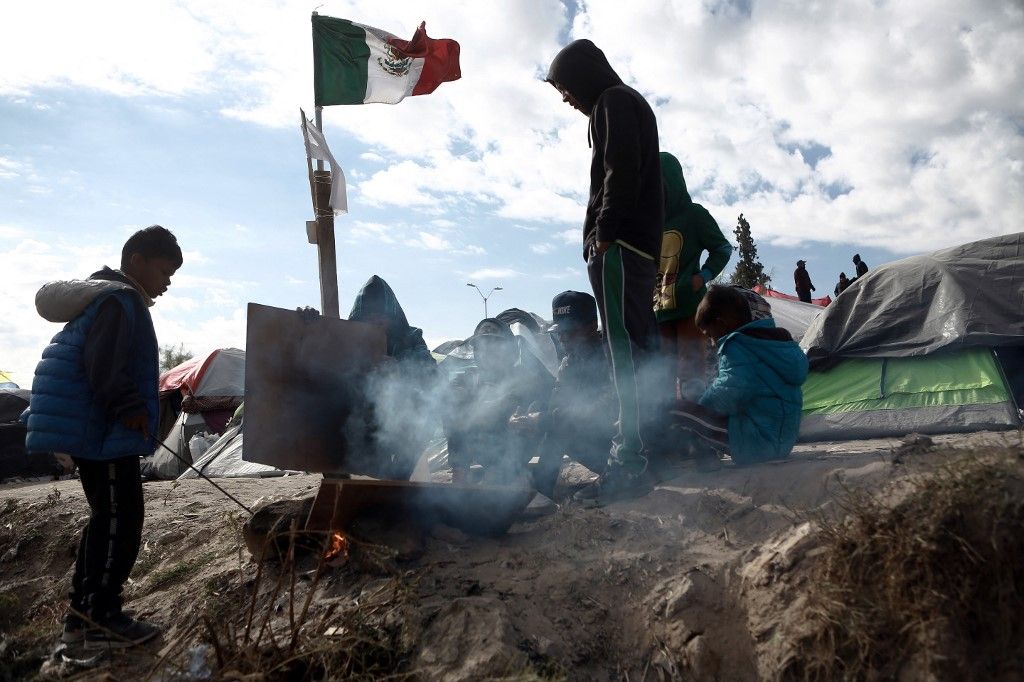 Venezuelan migrant camp in Mexico