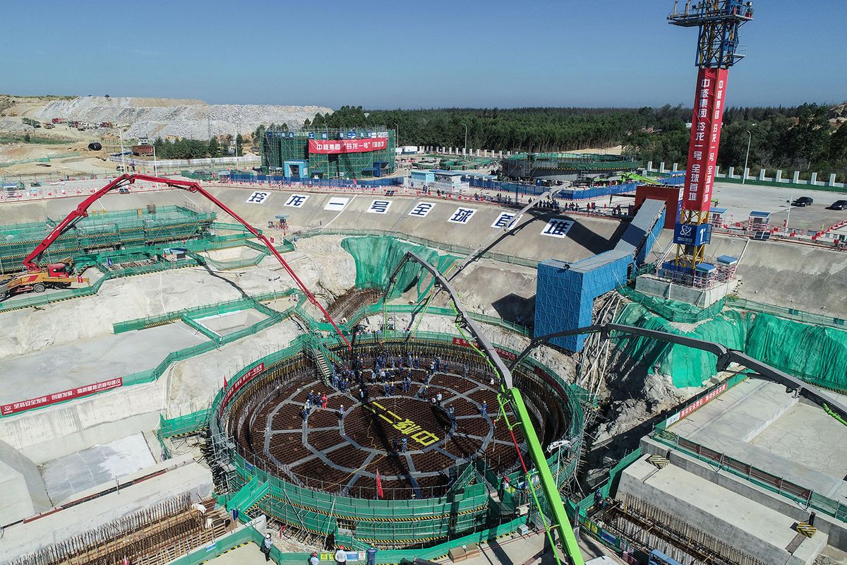 Construction site of Linglong OneLinglong OneThe construction site of Linglong One, the world's first commercial small modular reactor (SMR) project, at the Changjiang nuclear power plant in South China's Hainan province. [Photo/Xinhua]Xinhua News Agency / eyevineContact eyevine for more information about using this image:T: +44 (0) 20 8709 8709E: info@eyevine.comhttp://www.eyevine.com