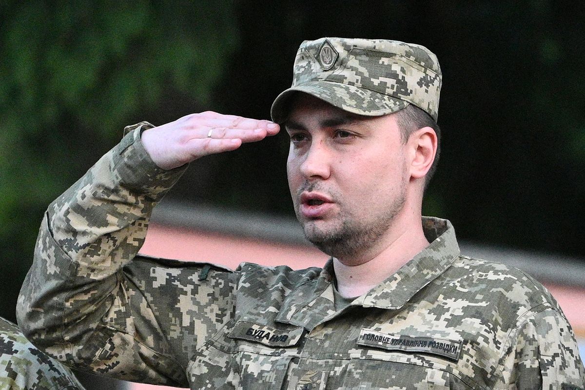 Head of Ukraine's Military Intelligence Kyrylo Budanov attends an event for the return of commanders of Ukrainian forces who held Mariupol's resistance in the city's Azovstal steel plant, in the western Ukrainian city of Lviv on July 8, 2023. Ukrainian commanders Denys Prokopenko, Svyatoslav Palamar, Serhyi Volynsky, Denys Shleha and Oleh Khomenko returned to Ukraine from Istanbul by plane with the Ukrainian president, who was on visit to the Turkish city. The action was slammed by the Kremlin saying both Ukraine and Turkey had violated terms of an agreement for the commanders to remain in Turkey until the end of the conflict. (Photo by YURIY DYACHYSHYN / AFP)