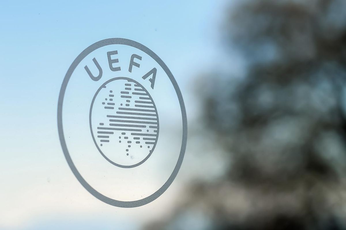 Uefa,Logo,At,The,Organization's,Headquarters,In,Nyon,Switzerland,On