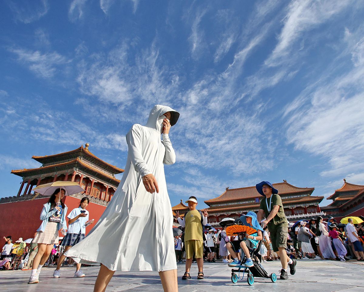 Heat wave attacks Beijing

Tourists visit the Palace Museum amid high temperature in Beijing, China, 25 July, 2023. (Photo by stringer / ImagineChina / Imaginechina via AFP)