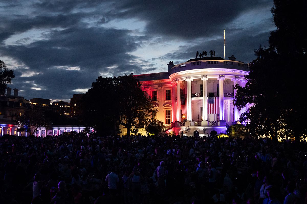 Independence Day celebration at the White House
President Joe Biden and First Lady Dr. Jill Biden host an Independence Day celebration at the White House for active-duty and military veterans and their families. (Photo by Allison Bailey/NurPhoto) (Photo by Allison Bailey / NurPhoto / NurPhoto via AFP)