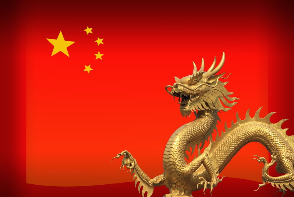China,Flag,With,Golden,Dragon