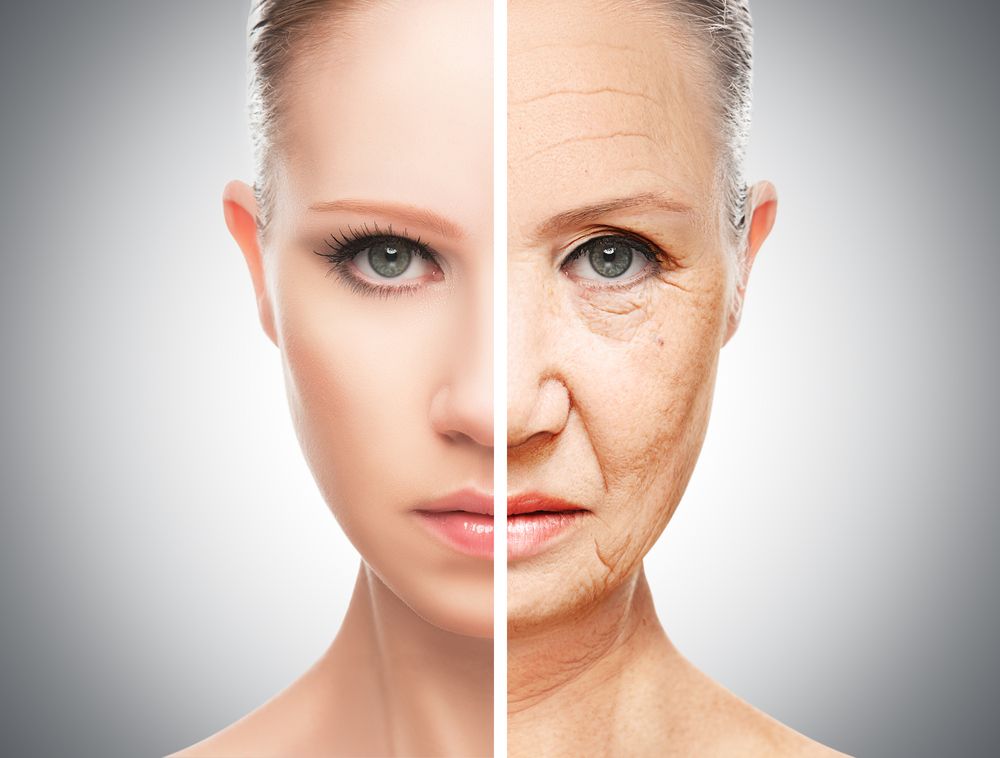 Concept,Of,Aging,And,Skin,Care.,Face,Of,Young,Woman