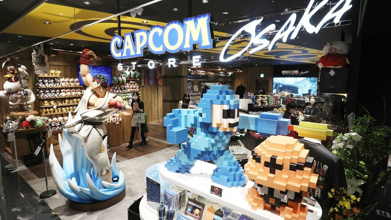 Shinsaibashi PARCO opens
CAPCOM shop is pictured at Shinsaibashi PARCO, a commercial complex which houses clothing shops, offices, theater and others, in Osaka on Nov. 20, 2020, the opening day of the store. Former PARCO was closed in 2011 and the new PARCO was built near the former one.( The Yomiuri Shimbun ) (Photo by Kenichi Unaki / Yomiuri / The Yomiuri Shimbun via AFP)