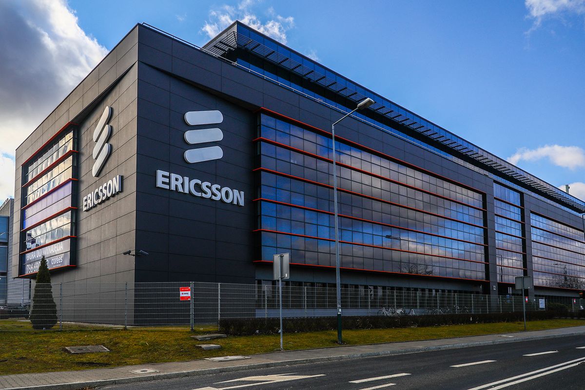 Big Companies Business Operations Centers In Krakow
Ericsson Research and Development Center in Krakow, Poland on February 22, 2022. (Photo by Beata Zawrzel/NurPhoto) (Photo by Beata Zawrzel / NurPhoto / NurPhoto via AFP)