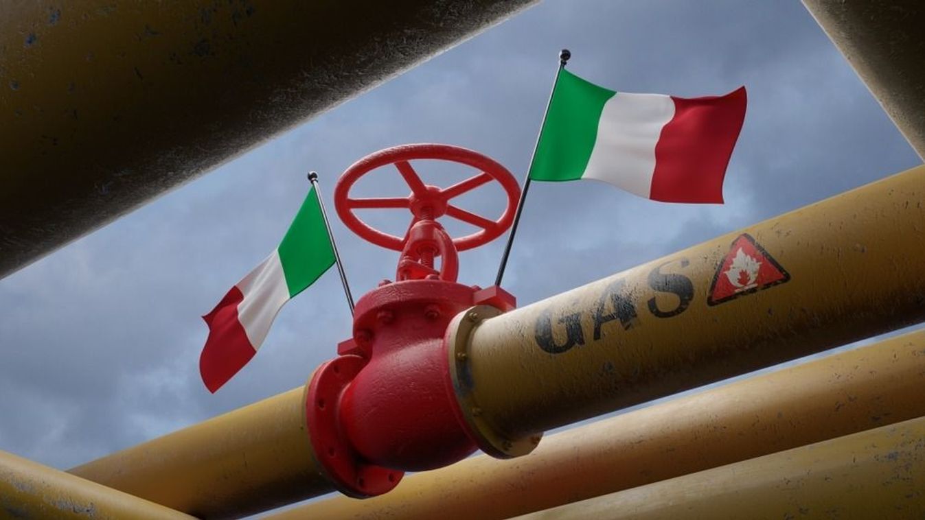 Valve,On,The,Main,Gas,Pipeline,Italy,,Pipeline,With,Flags