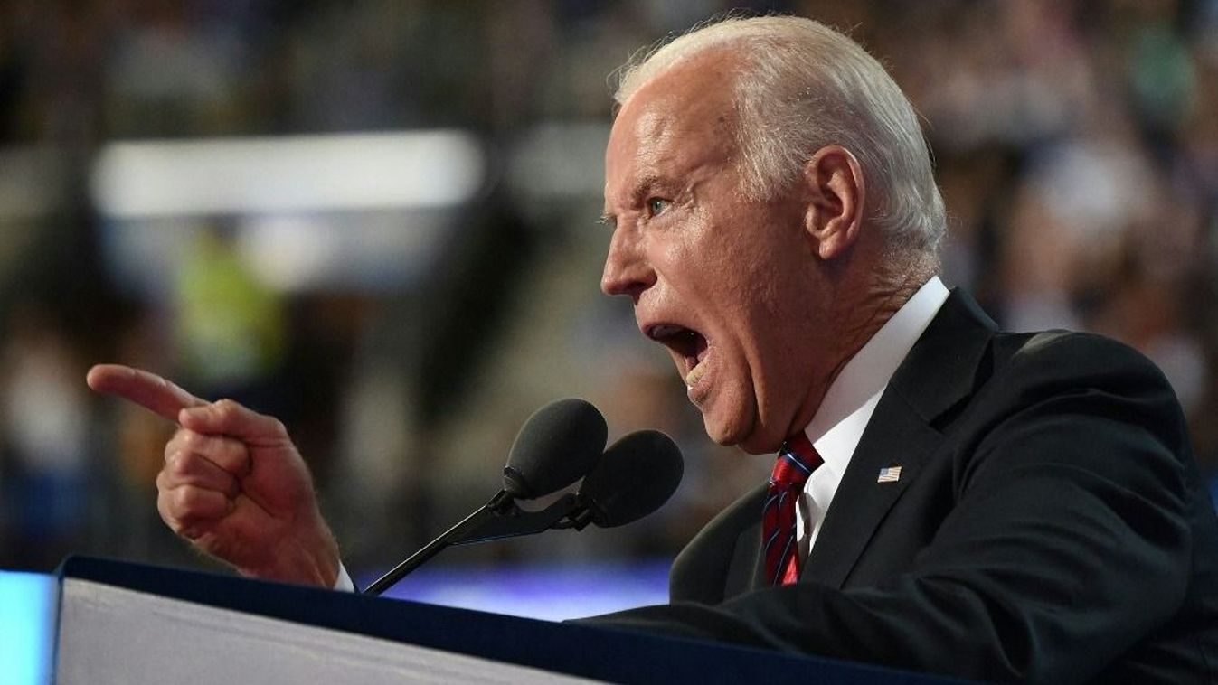 US Vice-President Joe Biden addresses delegates on Day 3 of the Democratic National Convention at the Wells Fargo Center, July 27, 2016 in Philadelphia, Pennsylvania. (Photo by Robyn BECK / AFP)