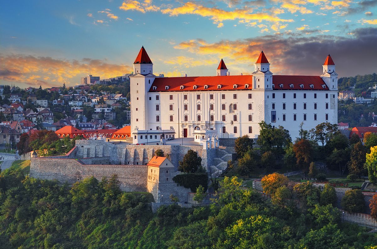 Bratislava,Castle,At,Sunset