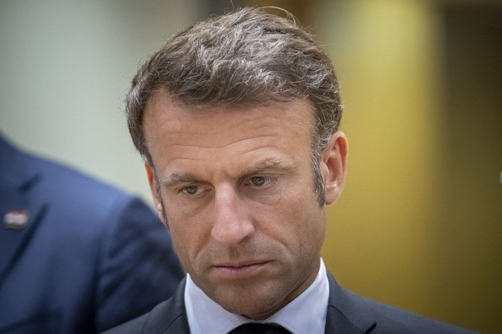 Emmanuel Macron President Of The Republic Of France At The European Council