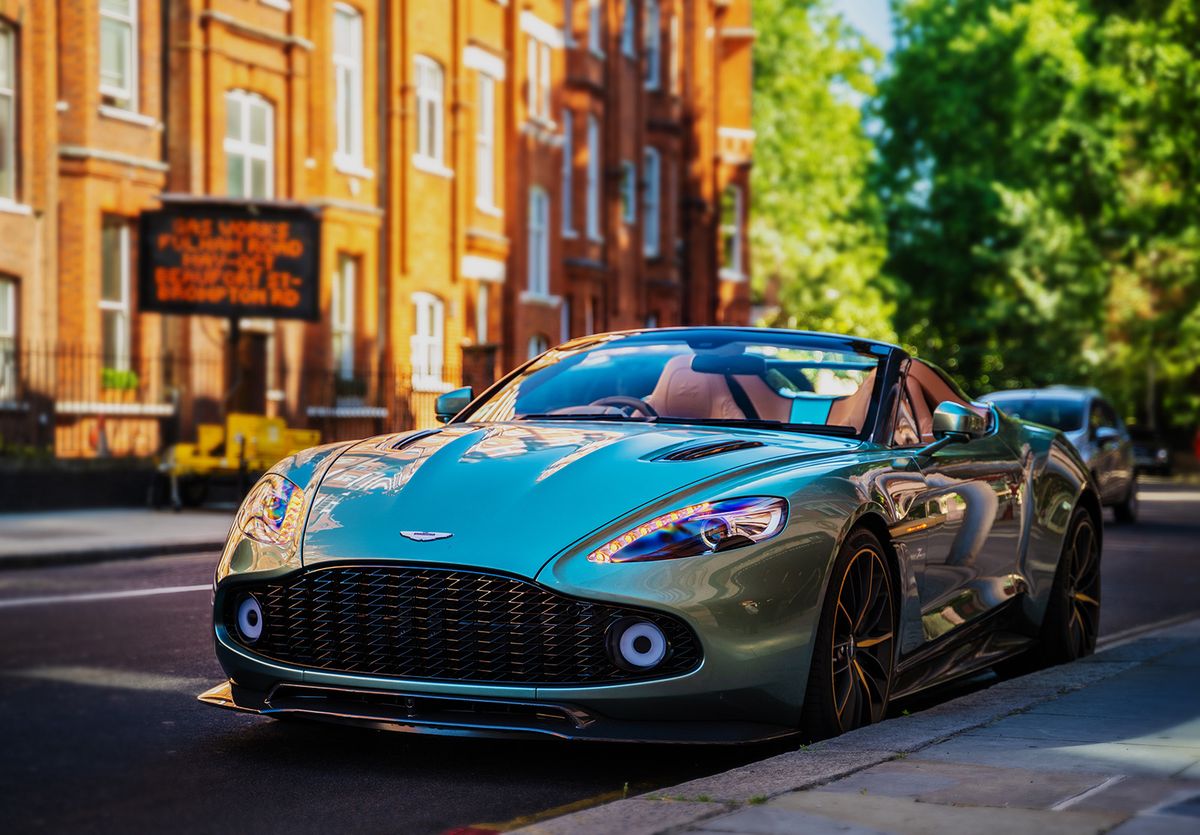 London,-,June,26,,2018:,Aston,Martin,Vanquish,Zagato,Volante
London - June 26, 2018: Aston Martin Vanquish Zagato Volante as seen in Kensington. The Roadster sports car is designed by Zagato and limited to 99 units.