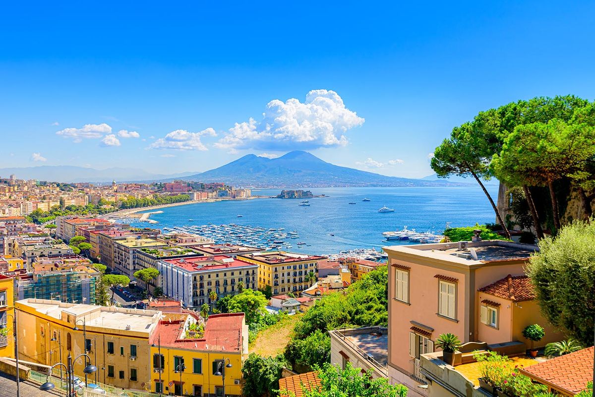 Naples,,Italy.,View,Of,The,Gulf,Of,Naples,From,The
