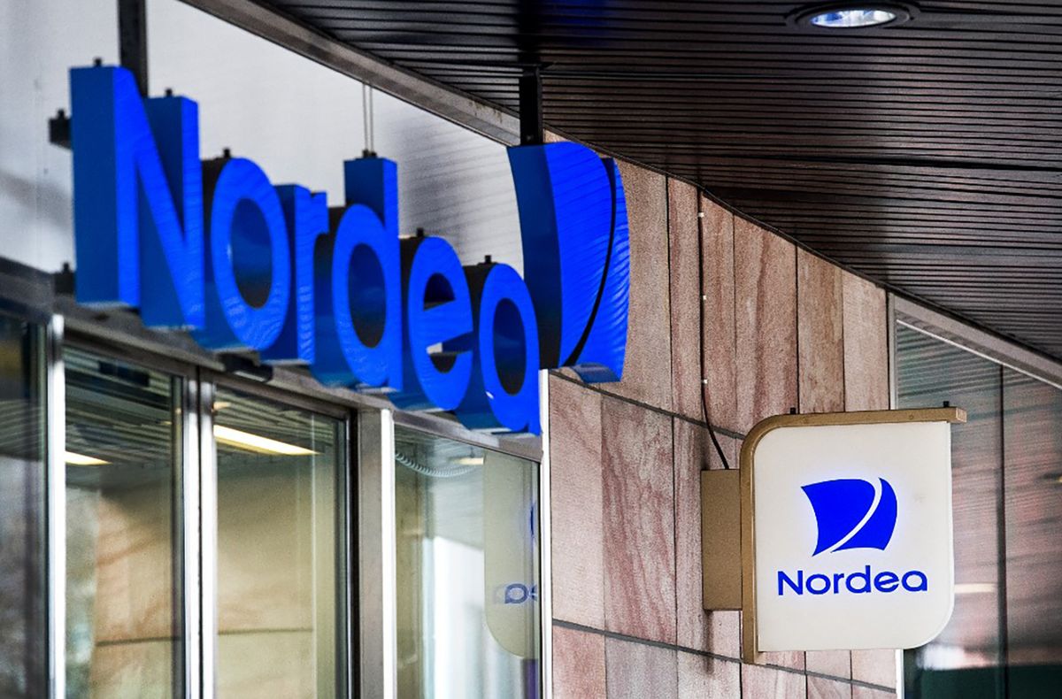 WEB_INRIKESSTOCKHOLM 2016-04-04Swedish bank Nordea head offcie at Hamngatan street in Stockholm,Sweden April 4, 2016  Foto: Marcus Ericsson / TT / Kod 11470Finance, economy, market (Photo by MARCUS ERICSSON / TT NEWS AGENCY / TT News Agency via AFP)