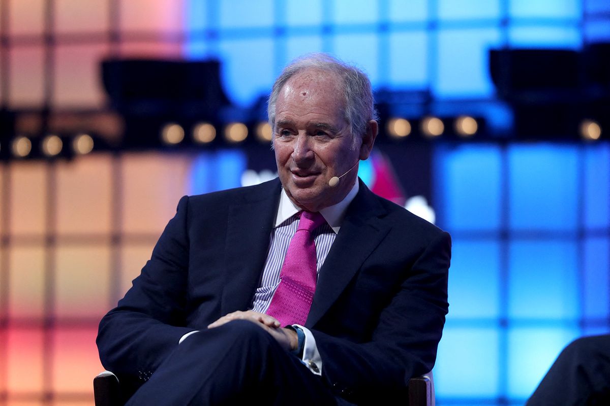 Web Summit 2019 - day 2
Blackstones Co-founder, Chairman &amp; CEO Stephen Schwarzman speaks during the annual Web Summit technology conference in Lisbon, Portugal on November 5, 2019. (Photo by Pedro Fiúza/NurPhoto) (Photo by Pedro Fiuza / NurPhoto / NurPhoto via AFP)