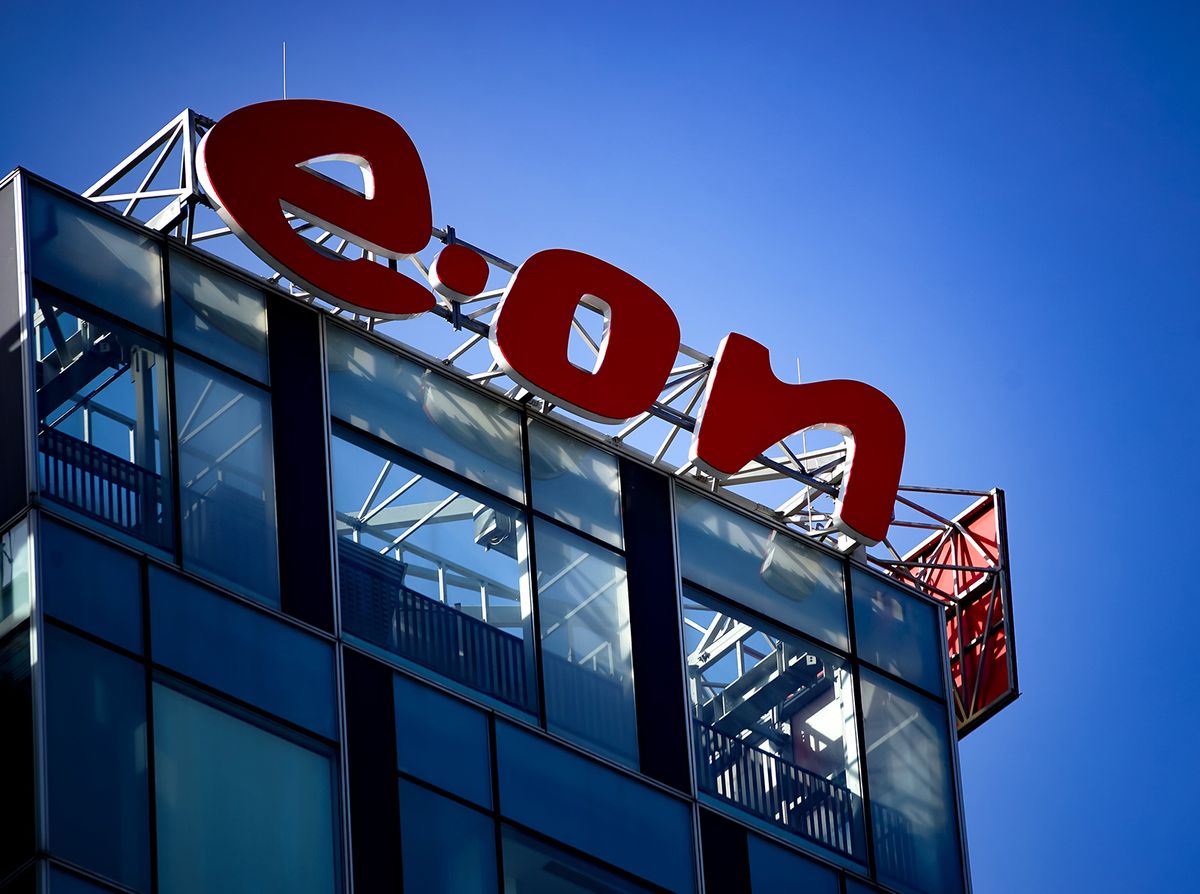 Bucharest,,Romania,-,January,21,,2021:,A,Logo,Of,E.on,
Bucharest, Romania - January 21, 2021: A logo of E.ON, European electric utility company, is displayed on the top of a building, in Bucharest, Romania.