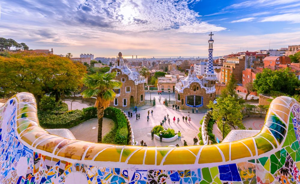 View,Of,The,City,From,Park,Guell,In,Barcelona