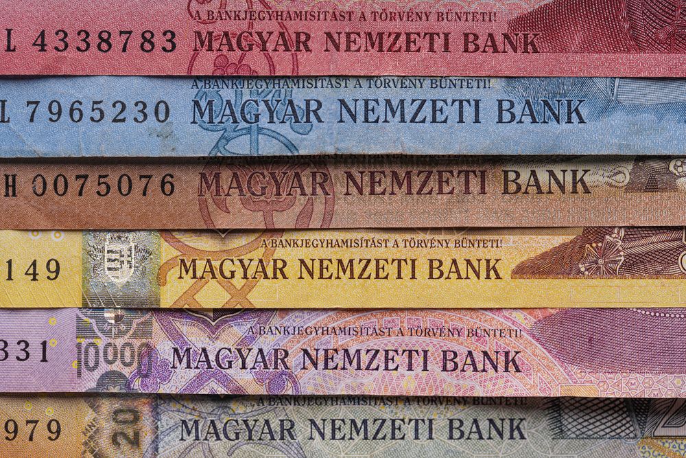 Close-up,Macro,Photo,Of,Hungarian,Forint,Banknotes.,The,Banknotes,Show
