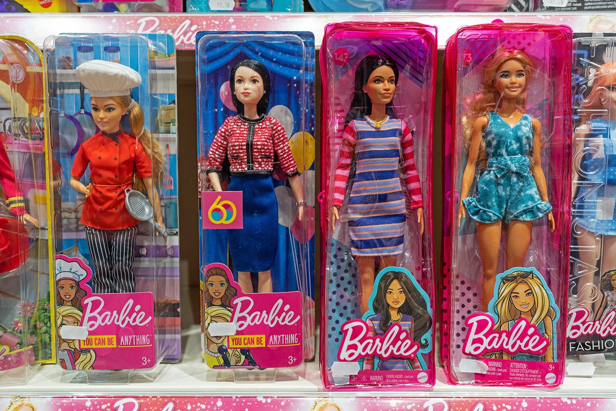 Barbie,Toys,For,Sale,In,The,Supermarket,Stand.,Barbie,Is