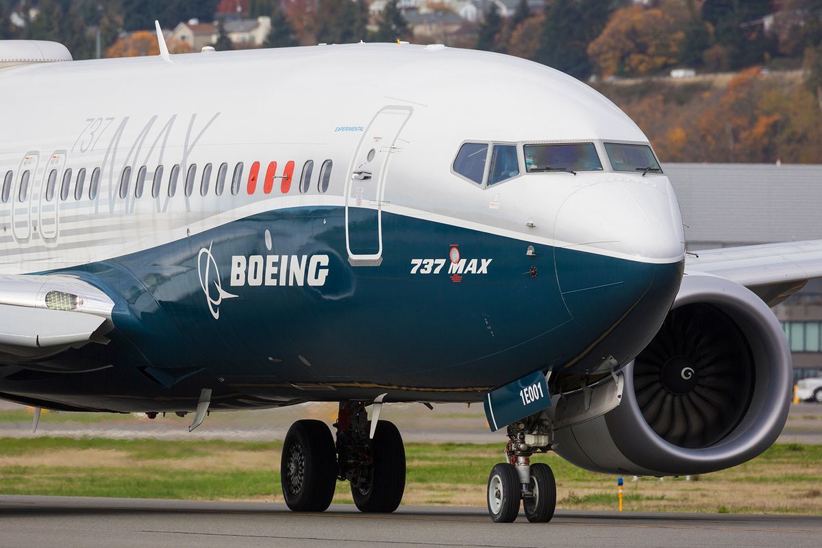 Seattle,,Washington,/,Usa,-,November,6,,2020:,A,Boeing
SEATTLE, WASHINGTON / USA - November 6, 2020: A Boeing 737 Max 7 departs from King County International Airport, also known as Boeing Field.
